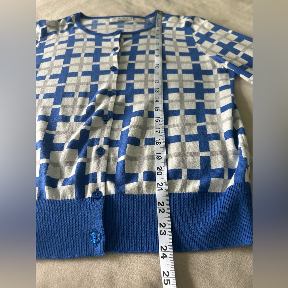 Blue,White and Gray Women's Sweater - Picture 4 of 6